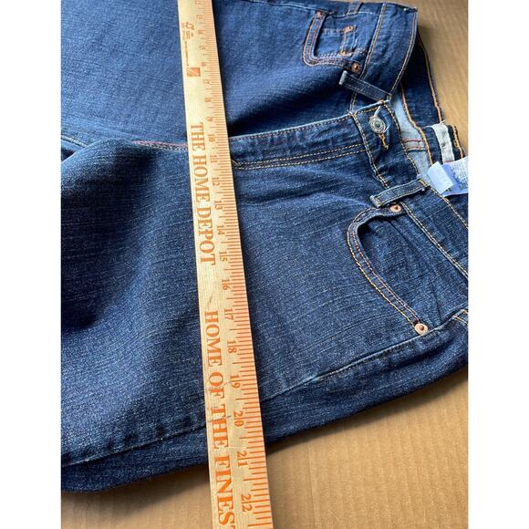 Y2k Grunge streetwear Levis 515 bootcut Jeans sz 12 high rise dark wash - Picture 9 of 12